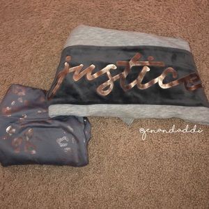JUSTICE HOODIE AND LEGGINGS SET